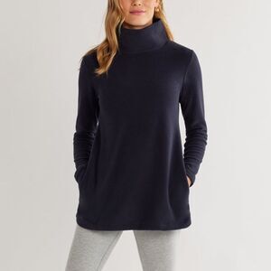 Dudley Stephens Cobble Hill Vello Fleece Turtleneck Top Size Small